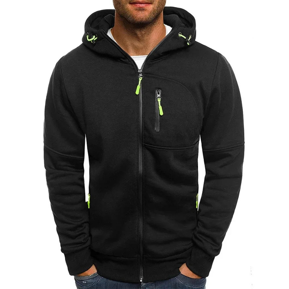 Men's Hoodies Long Sleeve Sweatshirt Zipper Design Hooded Sweatshirt