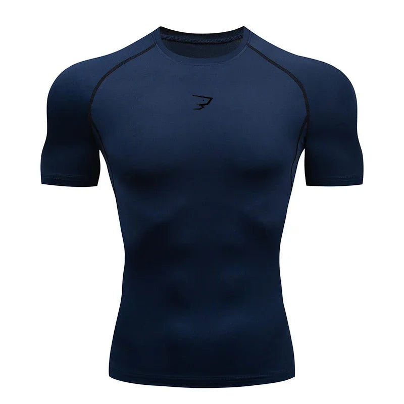 Men's Quick Drying Running Compression T-Shirt Short Sleeved Trendy