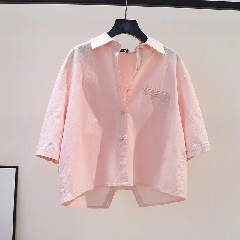 New In Spring Office Lady's White Shirts Casual Chic Korean Women's