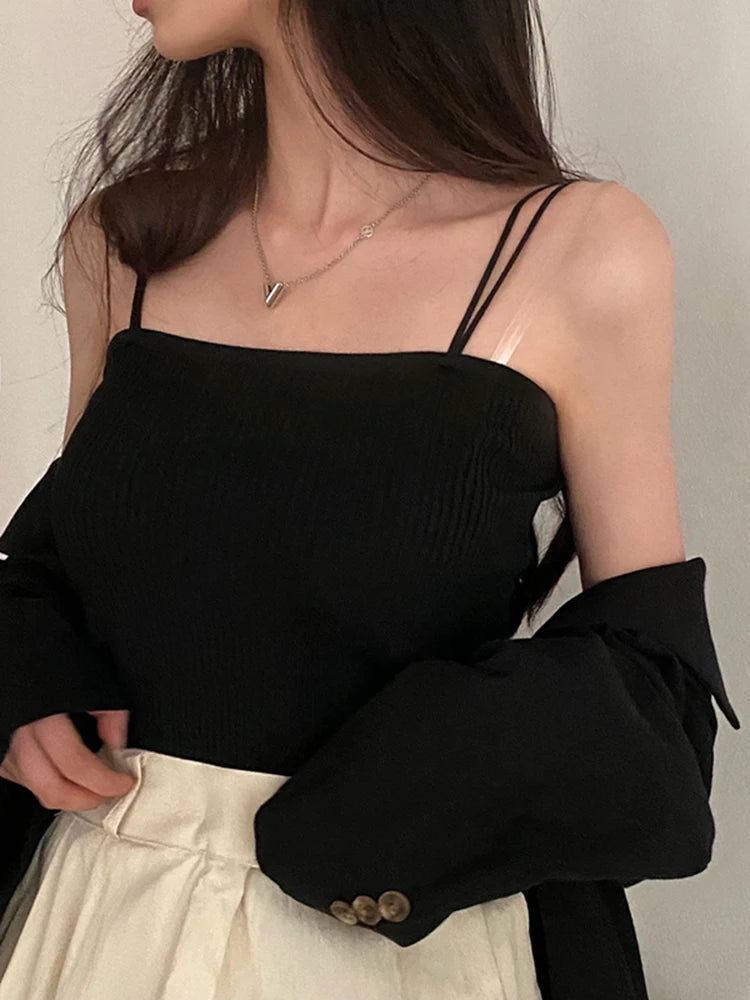 2025 Casual Women Halter Crop Tops Summer Sleeveless Camis Backless