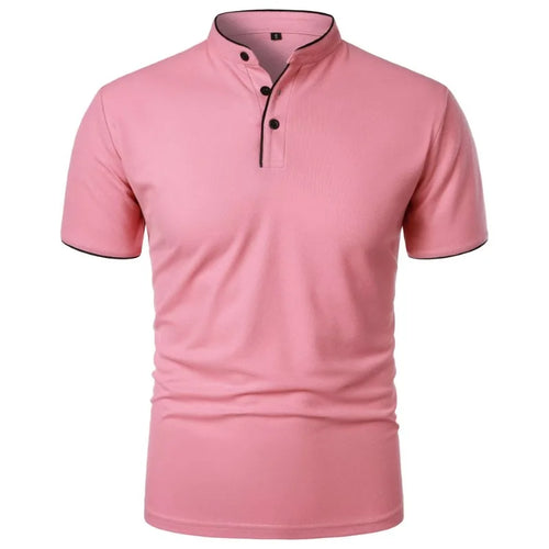New Men's Short Sleeve Collar Polo Shirts Summer Solid Color Casual
