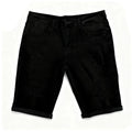 Summer Men's Retro High Waist Denim Shorts Hole-Punched Straight Leg