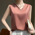 Suspended Tank Top Women's Suit Bottom Imitation Silk 25 New Versatile
