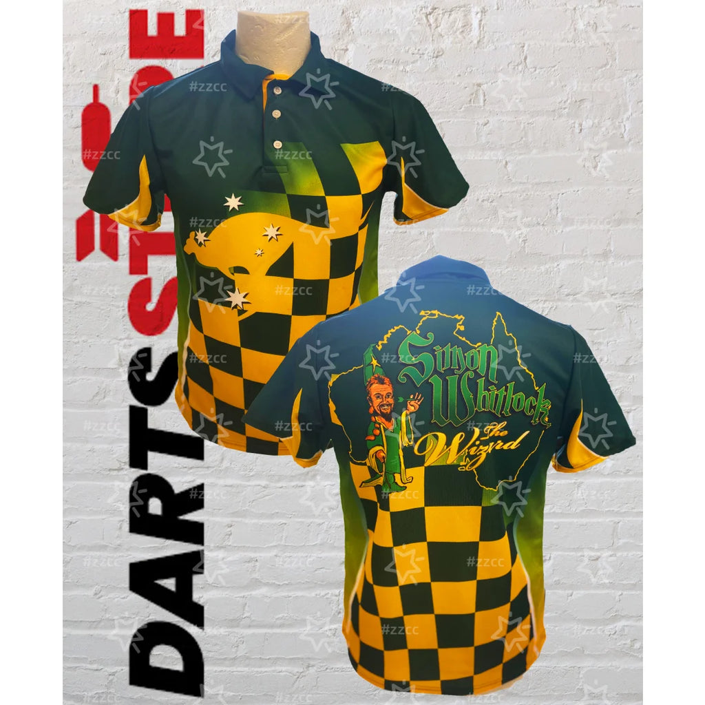 Simon Whitlock Darts Polo Shirt Darts Professional Clothing Sports Dry