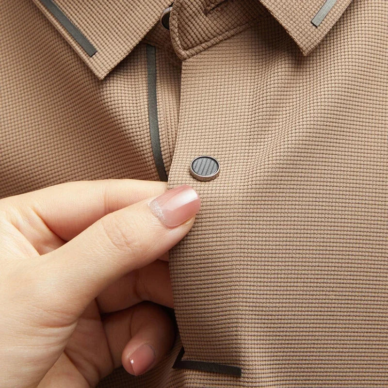 Men's New Polo Shirt Seamless Premium Luxury Cool Fabric Business