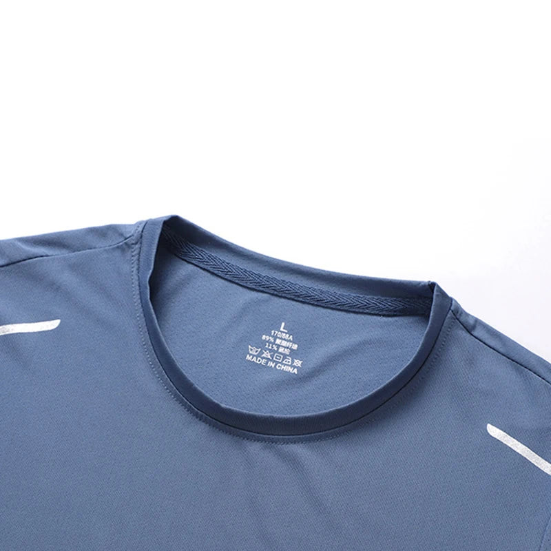 CHRLCK Men's Running Quick Drying T-shirts Breathable Hiking Fishing