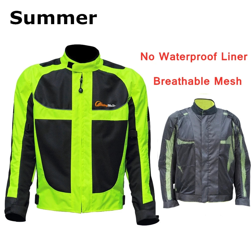 Men Woman Summer Style Breathable Motorcycle Jacket Night High Visible