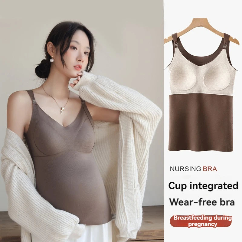 New Fashion Pregnant Women's Warm Vest Wear A Top Autumn And Winter No
