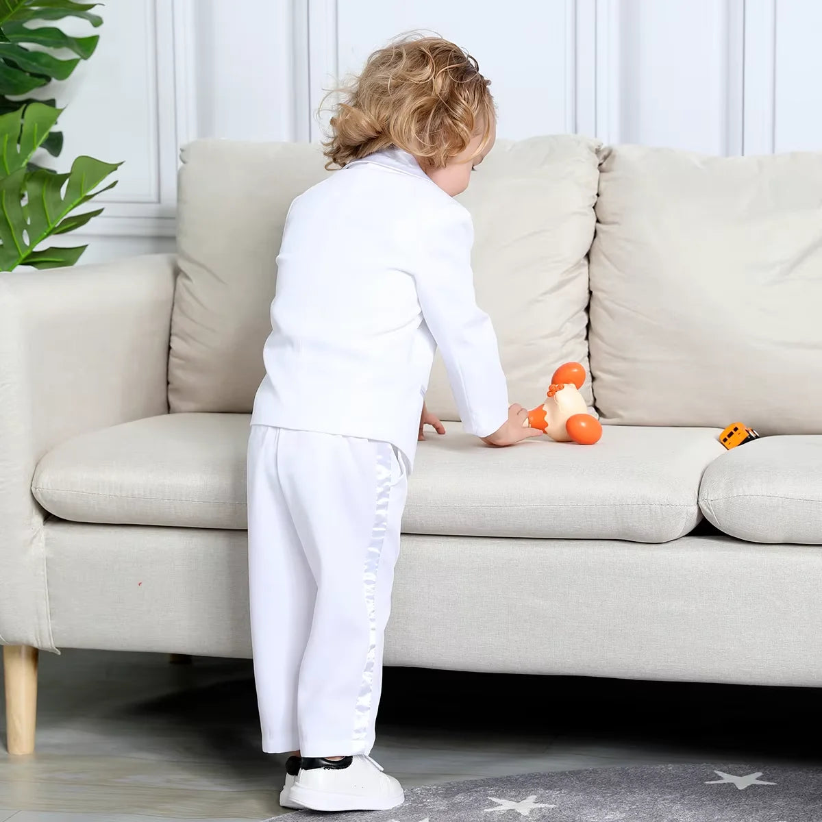 Baby Boy Baptism Outfit Infant Tuxedo Christening Wedding Birthday