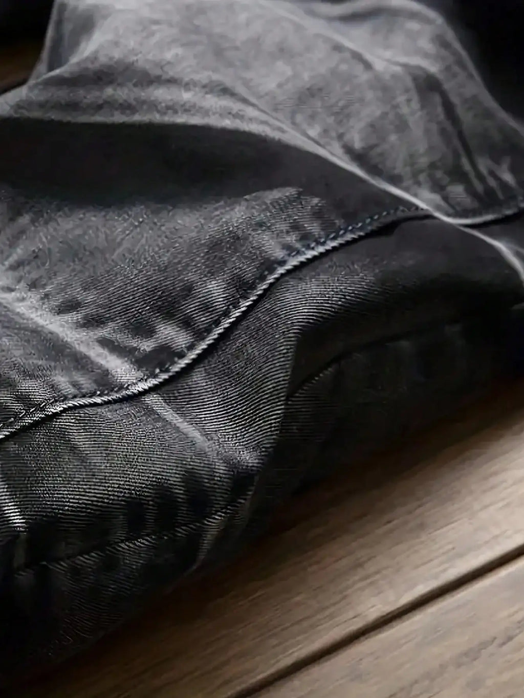 Men's Jeans Black And White Slim Fit Stretch Denim Pants Casual Mid