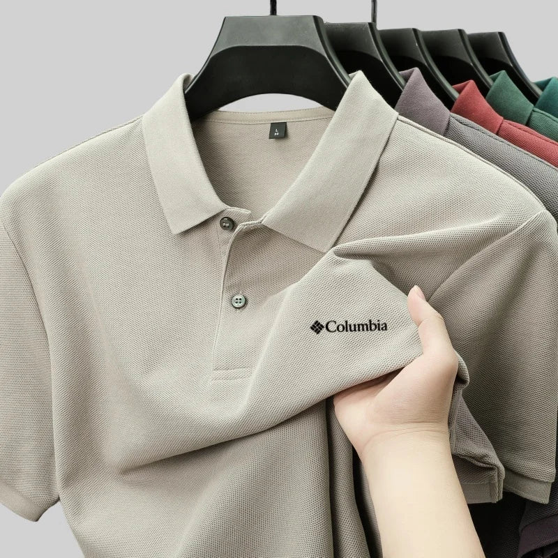 100% Pure Cotton Summer New Men's Short-Sleeved Polo Shirt,
