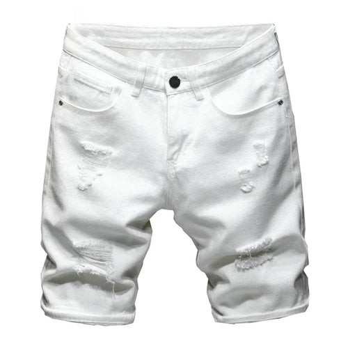 2024 New Summer Men's Casual Fashion Straight Denim Shorts Simple