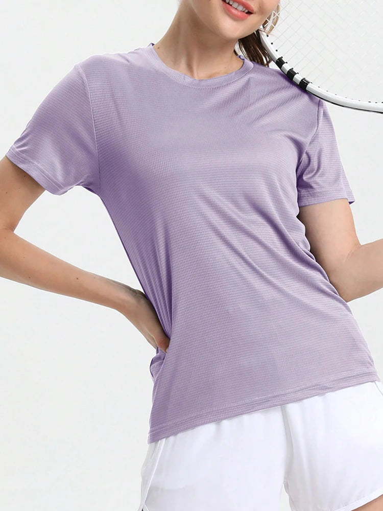 Women's Solid Color Ultralight Quick Dry Sport T-Shirt,Breathable