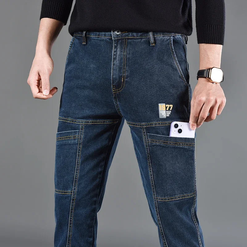 2026 New Style Jeans Men's Slim Fit Korean Style Comfortable Straight