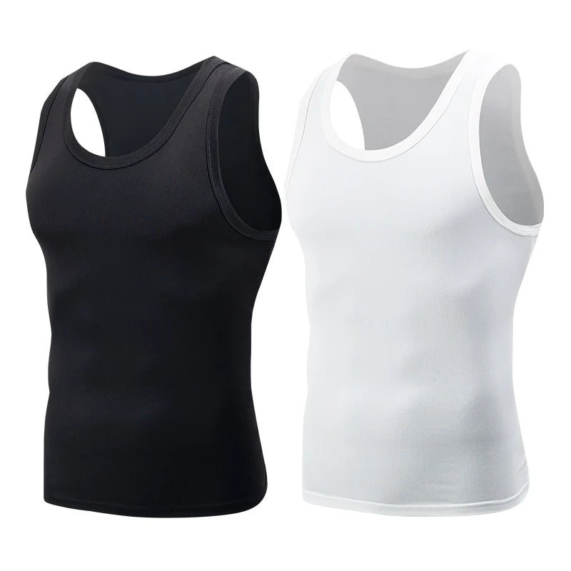 1/3 Piece Men's Four Seasons Black And White Classic Color Basic Vest