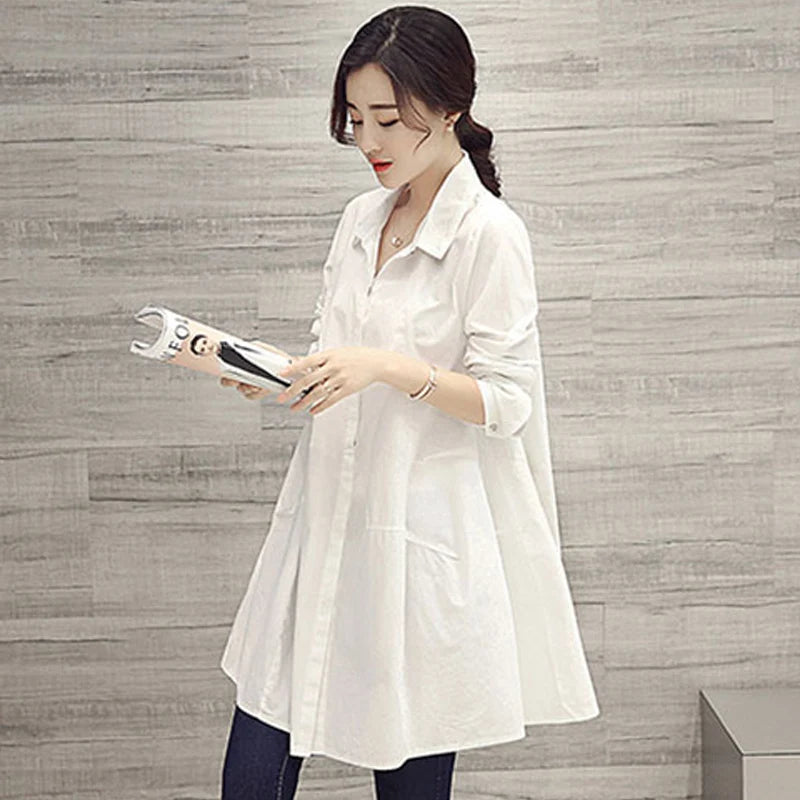 Oversized Shirts and Blouses Korean Fashion Women 2023 Spring Summer