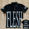 Hip Hop Y2K Polo Shirt Print Rock Goth Oversized T-shirt Button-down