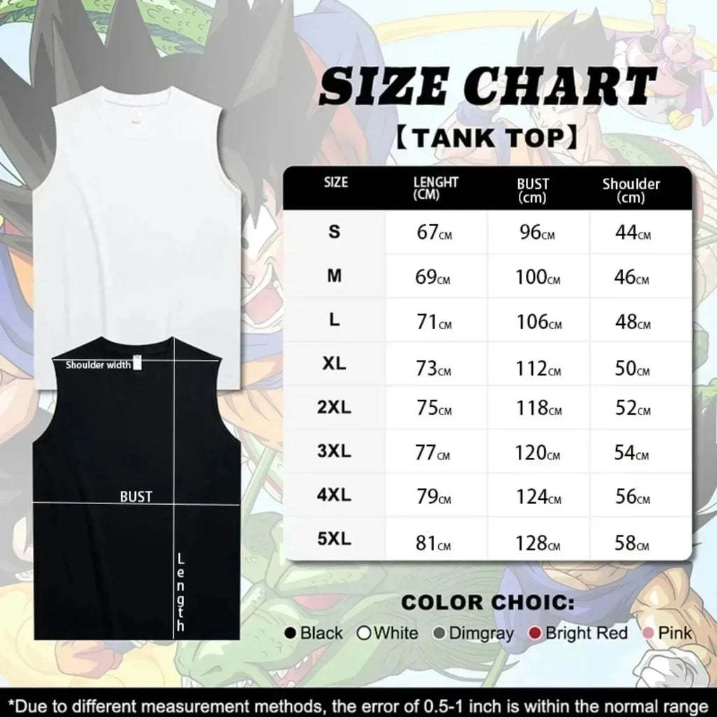 Anime Super Saiyan Son Goku Dragon Ball Gym New  Harajuku Summer Men