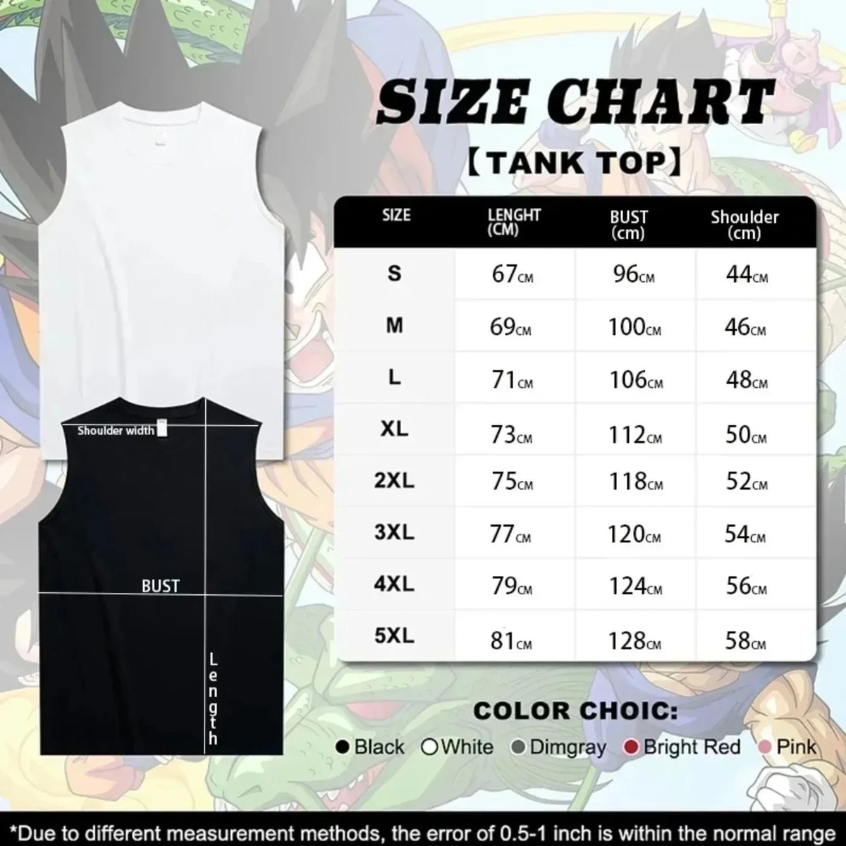 Anime Super Saiyan Son Goku Dragon Ball Gym New  Harajuku Summer Men