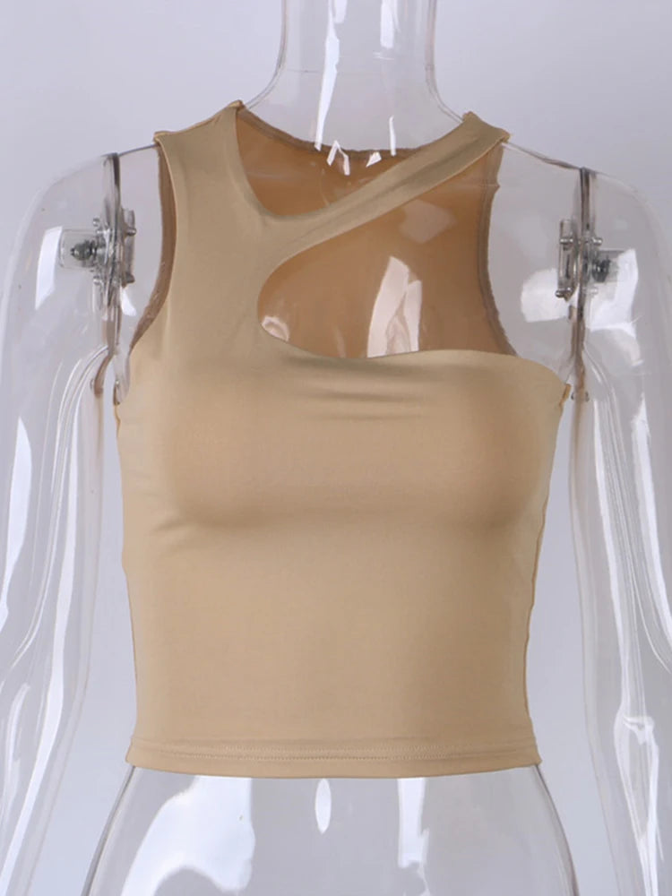 Cut Out Sexy Crop Off Shoulder Solid Skinny Sport Short Tops Women