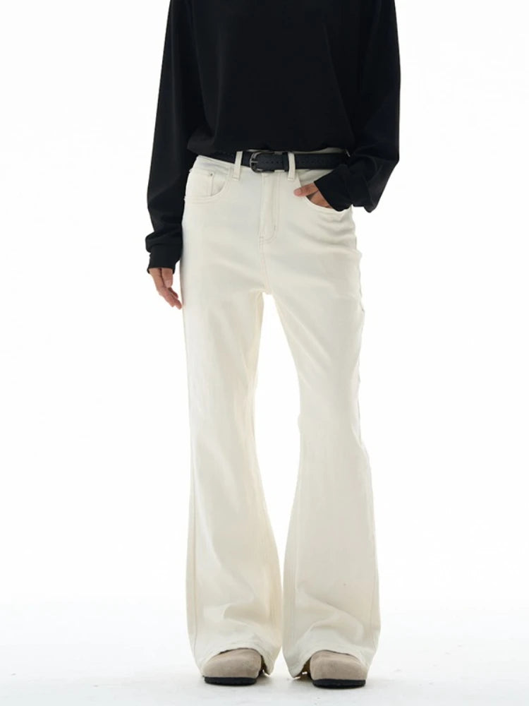 Men's Flared Pants Solid Stretch New Slim Wide Legs Fashion Trousers