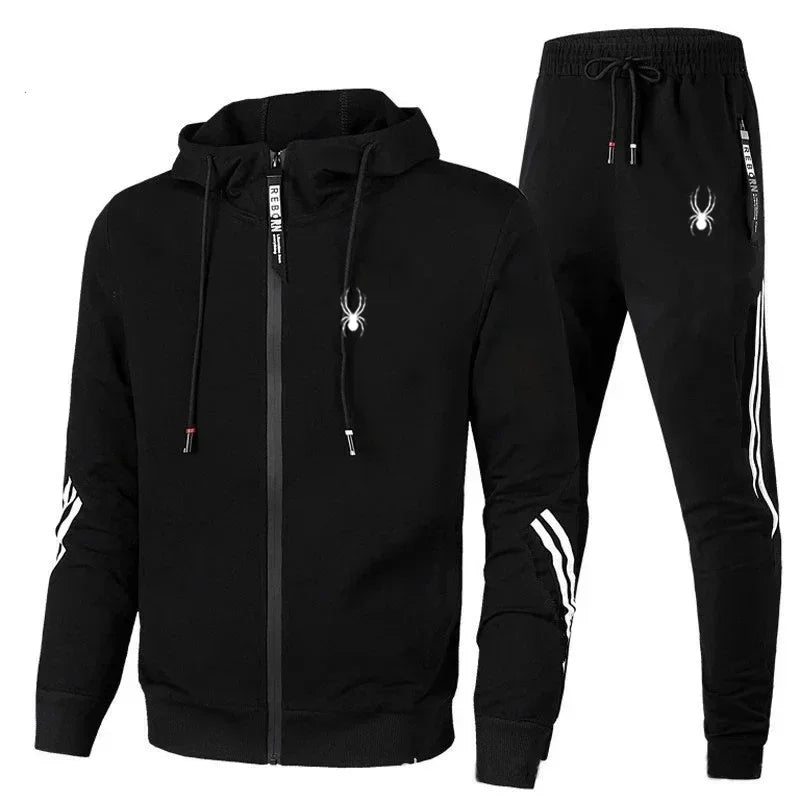 Spring Autumn Men Tracksuits Sets Long Sleeve Hoodie+Jogging Trousers