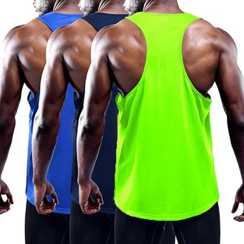Running Tank Top Men Summer Sport Gym Vest Quick Dry Training Tanktop