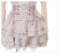 Japanese Sweet Heavy Industry Splicing Sleeve Strap Lace Bow Lace
