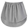 Plus Size 5XL Shirt Extenders Women Fake Shirt Tail Irregular Skirt