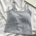 Women's Solid Color Spaghetti Straps Sleeveless Slim Camisole with