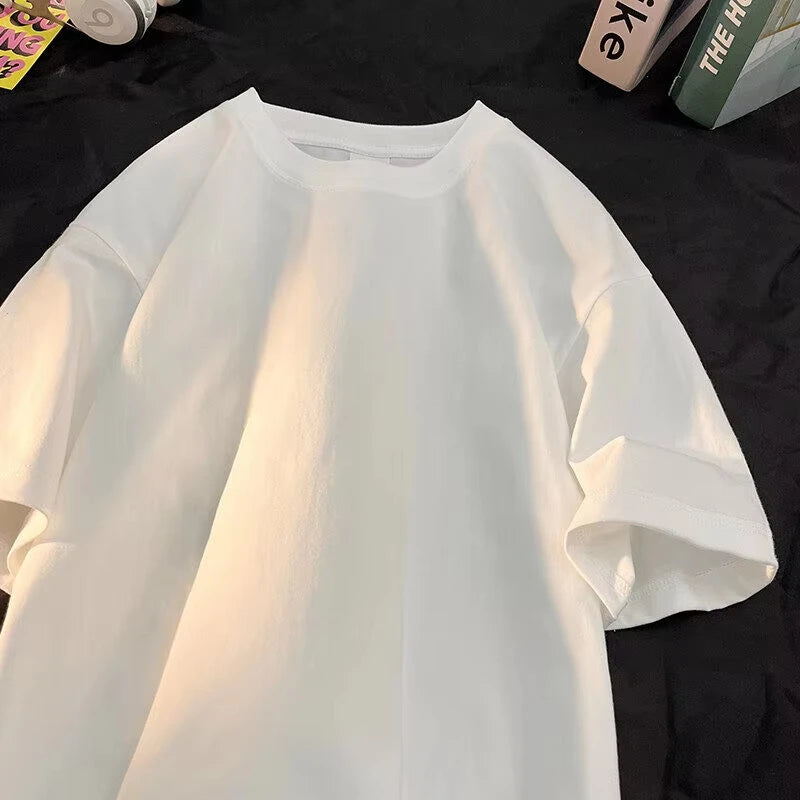 Summer 100% Pure Cotton Men's and Women's Casual Sports Loose Soft