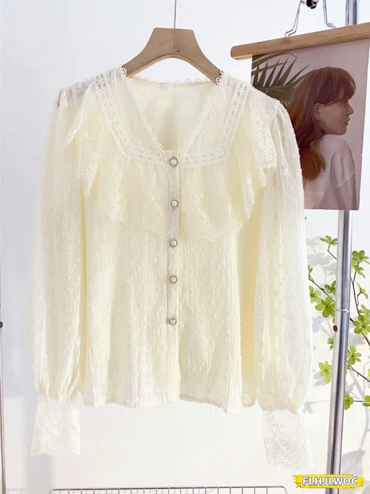 2024 Spring Autumn Basic Shirts Blouses Women Fashion Long Sleeve