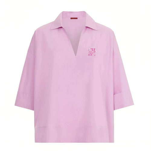 CHCH Blouses For Women's Summer New Top Solid V-Neck Short Sleeve