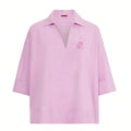 CHCH Blouses For Women's Summer New Top Solid V-Neck Short Sleeve