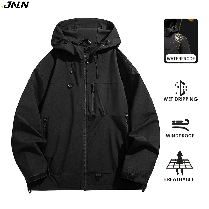 JNLN Unisex Waterproof Windbreaker Outdoor Sport Windproof