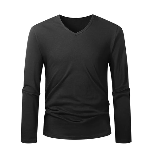 100% Cotton Men T Shirt Long Sleeve High Quality Male Tshirt Casual