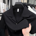 High quality ice silk short sleeve shirt men fashion luxury summer