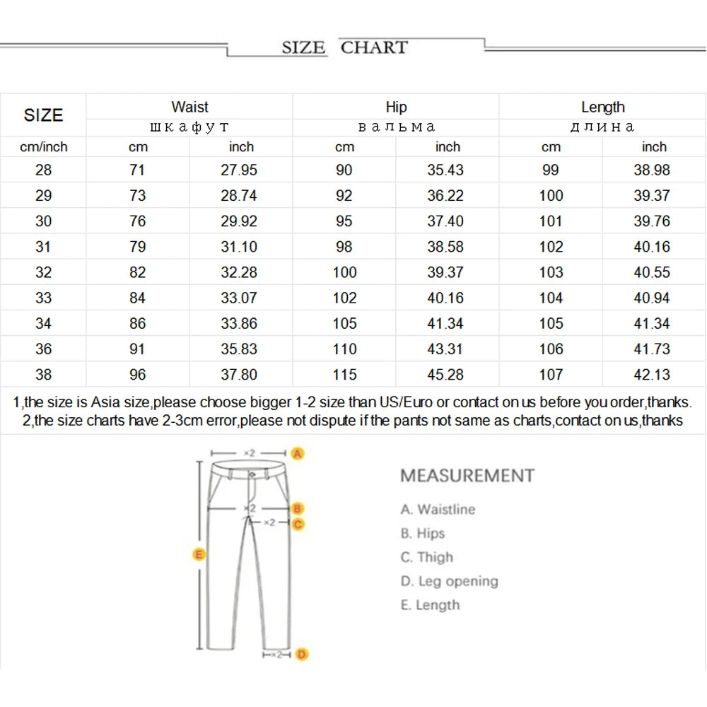 Korean Fashion Men's Soft Stretch Slim Fit Jeans Business Casual