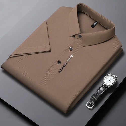 Men's Short Sleeve Solid Color Polo Shirt Breathable Comfortable
