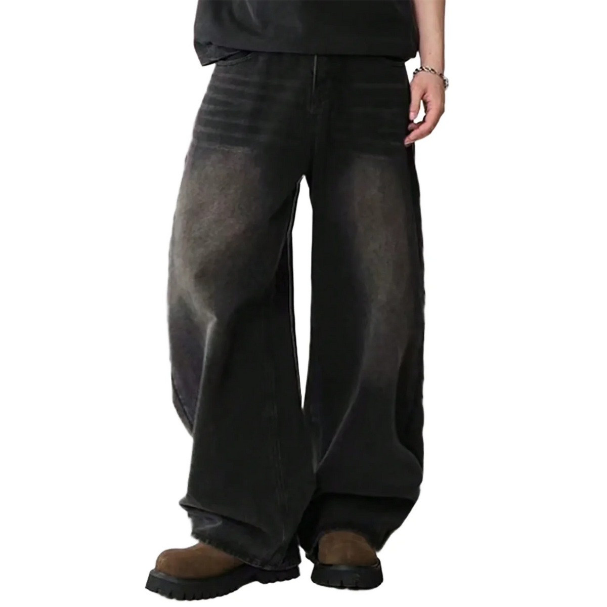Four Season Men's Jeans Korean Version Student Casual Pants High