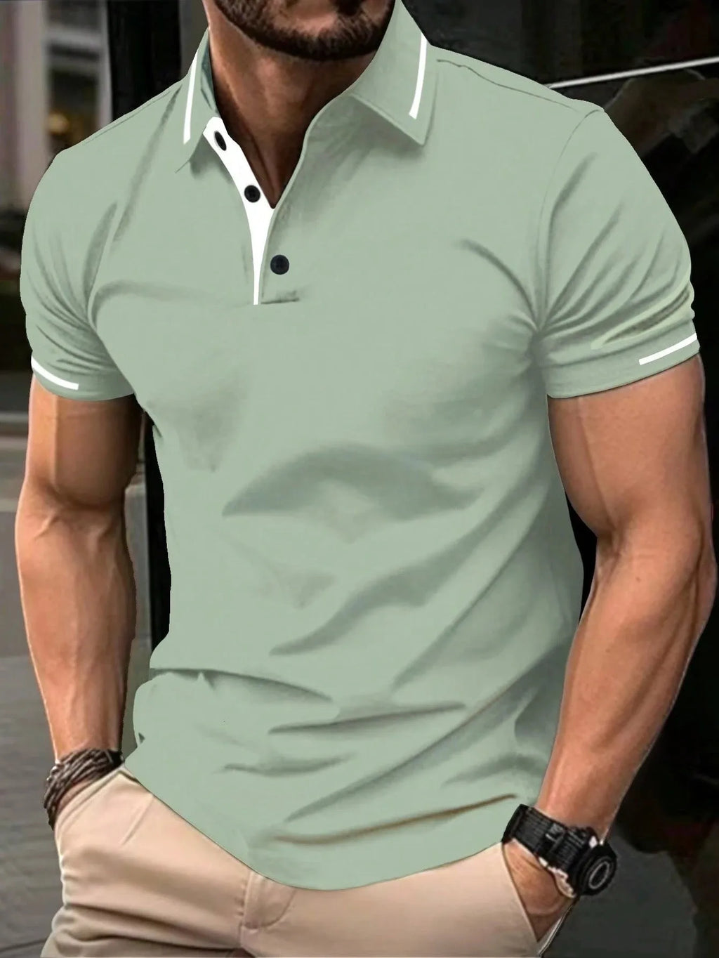 2026 Summer Men's Polo Shirt - 3D Printed Design Breathable