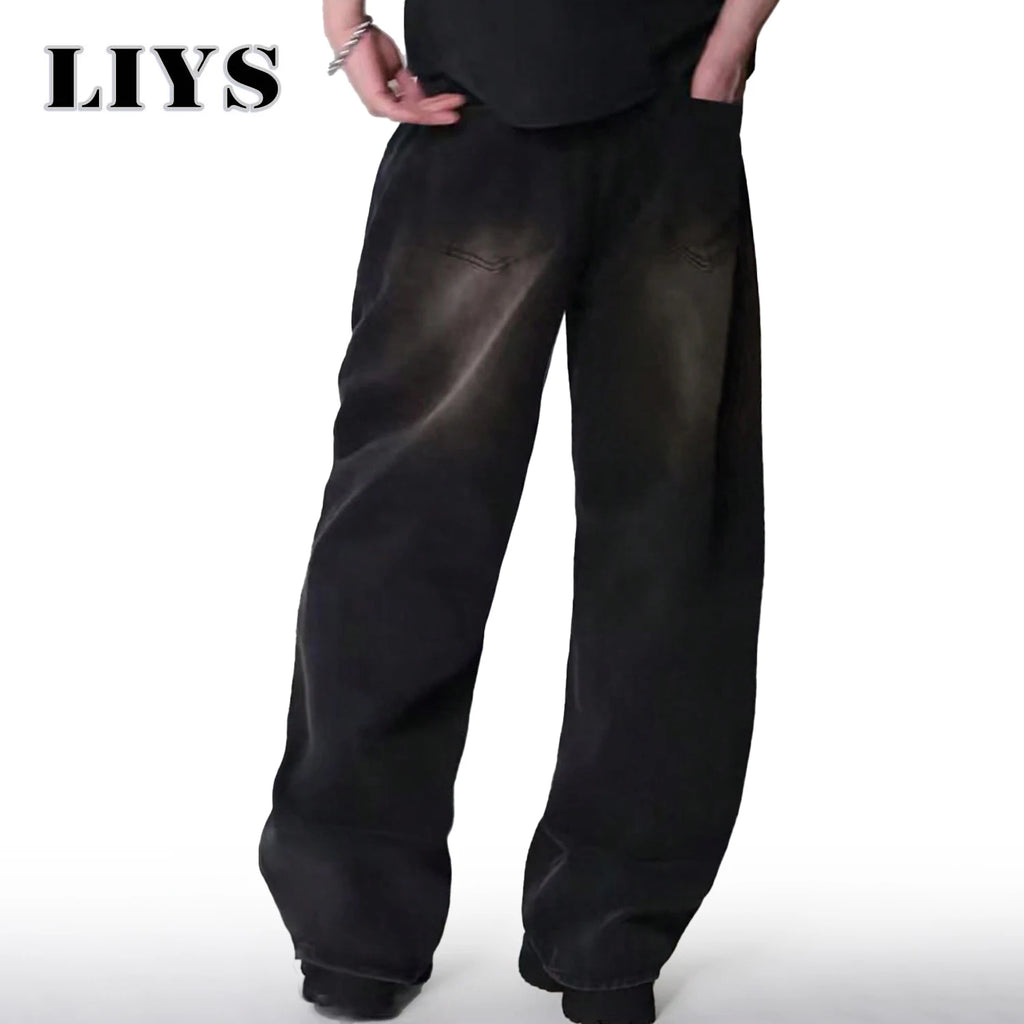 Four Season Men's Jeans Korean Version Student Casual Pants High