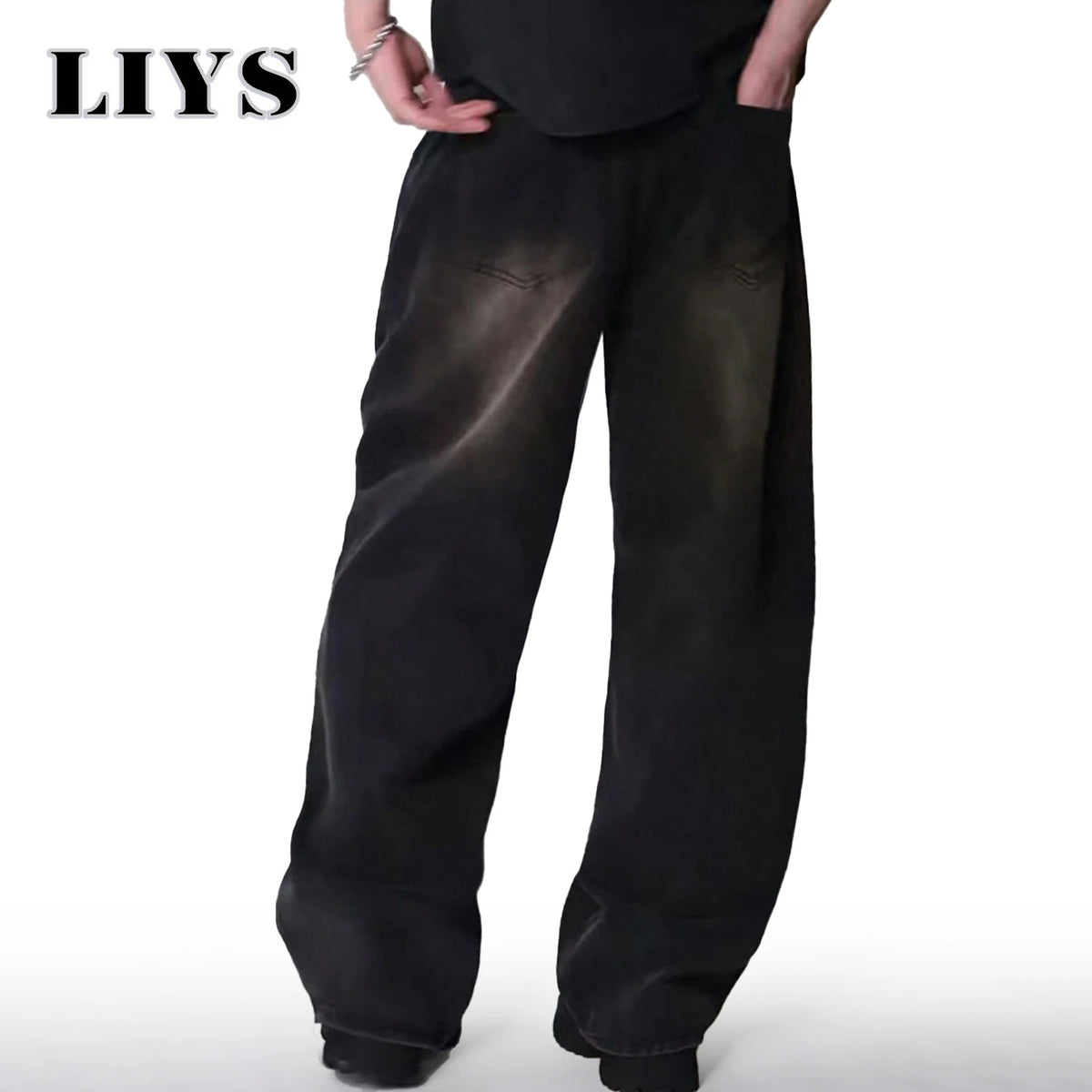 Four Season Men's Jeans Korean Version Student Casual Pants High