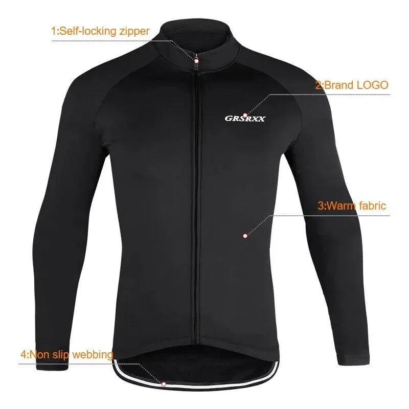 GRSRXX Thermal Winter Cycling Jacket MTB Bike Coat Bicycle Coat