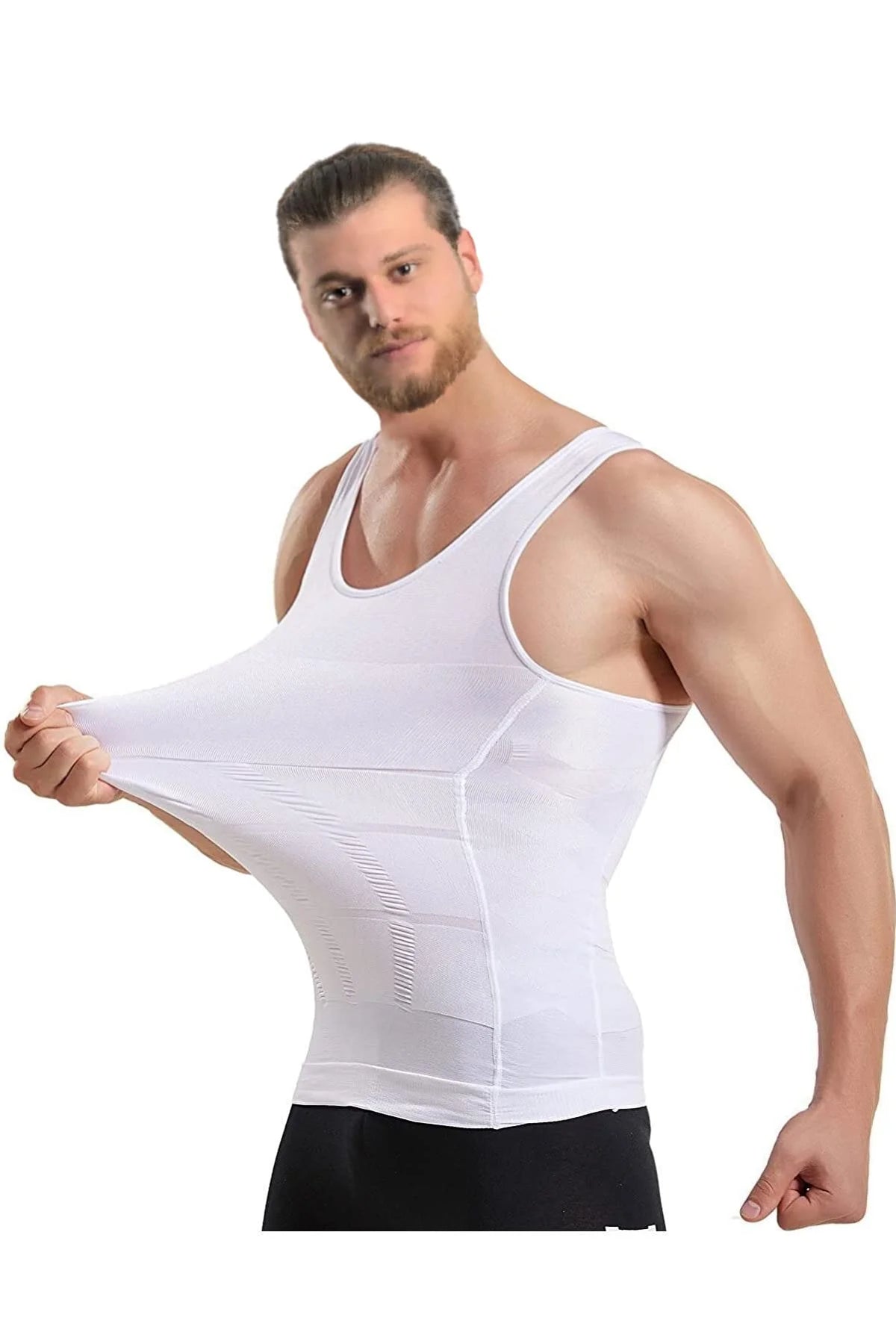 Men Compression Body Shaper Vest Seamless Slimming Tank Top Waist