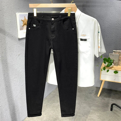 2024 Spring and Autumn New Men's Street Casual Fashion Jeans Straight