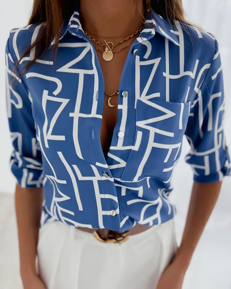 Elegant Women Blouse 2023 Spring and Autumn Temperament Top Long