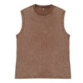Men's Vest Vintage Washed tee 100% Cotton Tank Tops Summer Casual
