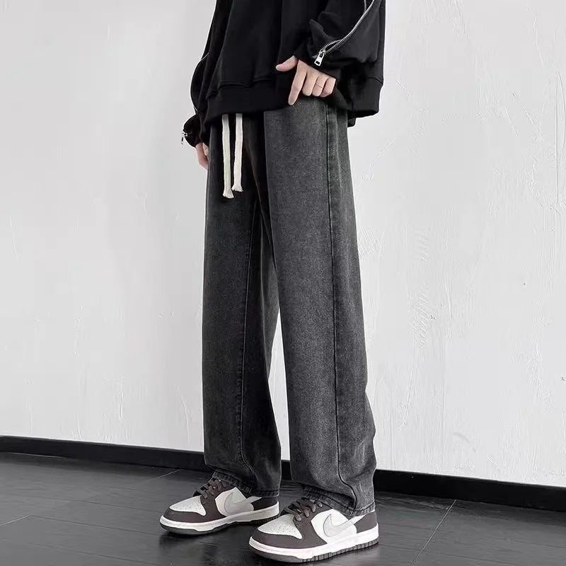 Men's Jeans Korean Version Student Casual Pants High Street Straight