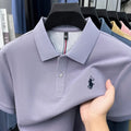 100% pure cotton 2026high-end brand men's short sleeve polo shirt